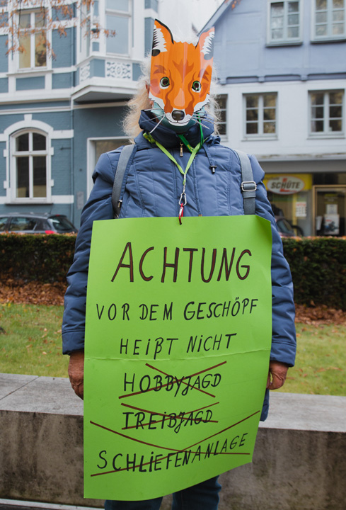 Protestaktion Hubertusmesse